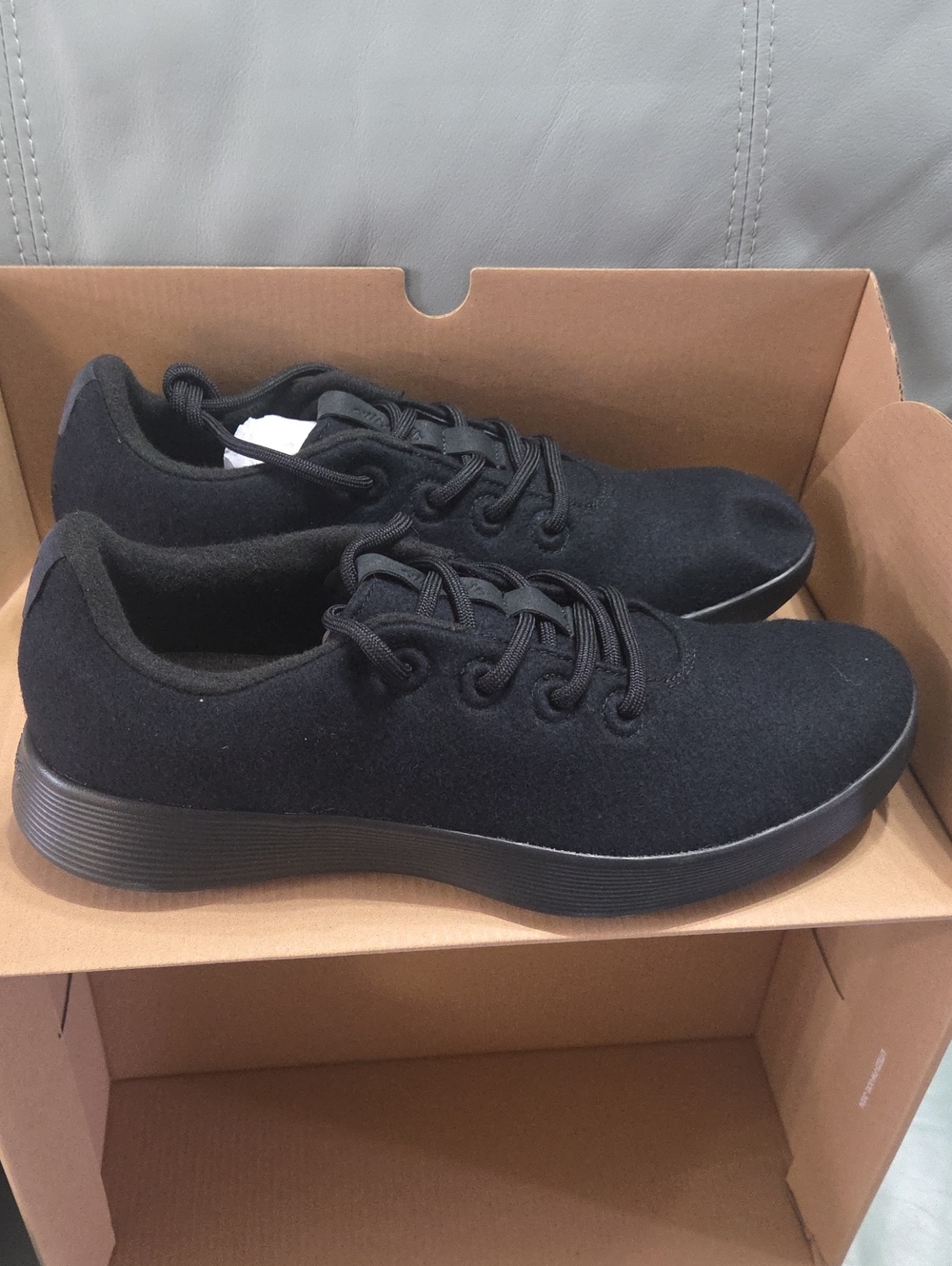 Men's Black Knit Lace-Up Sneakers 13.5 allbirds New In Box